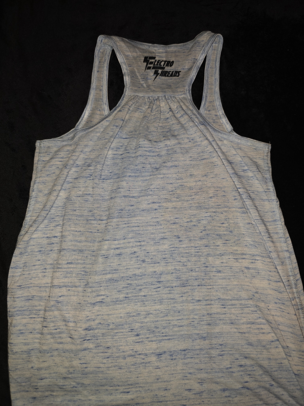White/Blue Racerback Tank with Color Splash Eye Graphic - Picture 3 of 3